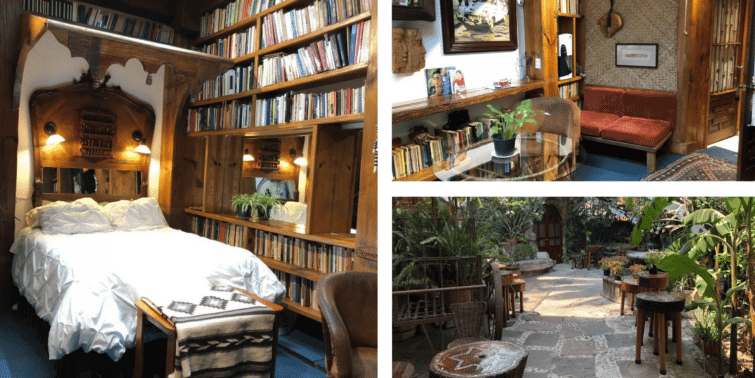 Maison atypique style bibliothèque à Mexico