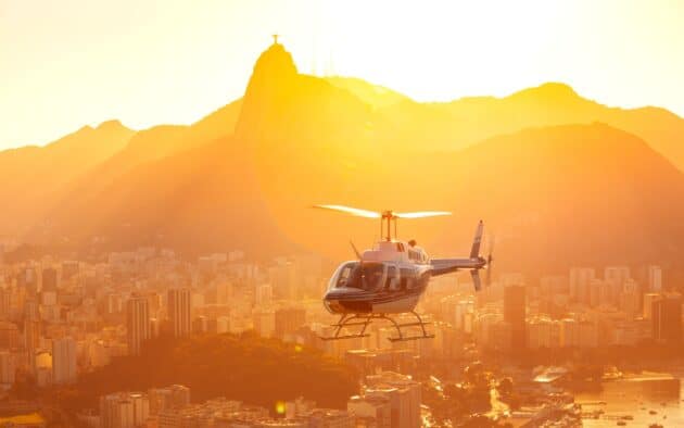 Vol en Hélicoptère Rio de Janeiro coucher de soleil