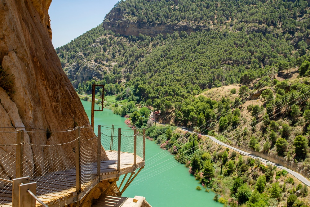 caminito del rey walkway in gorge of the gaitanes guadalhorce