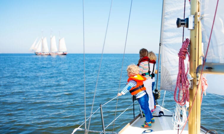 Family trip aboard a sailboat