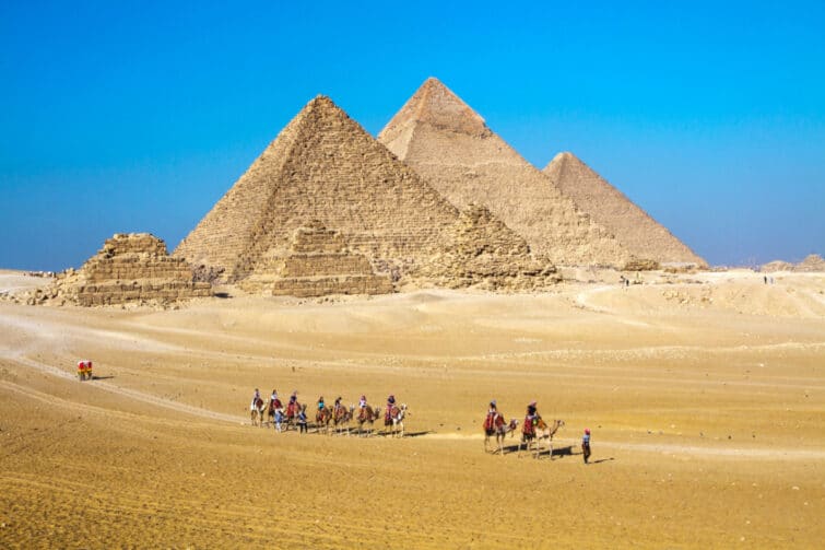 pyramides de Gizeh, au Caire,