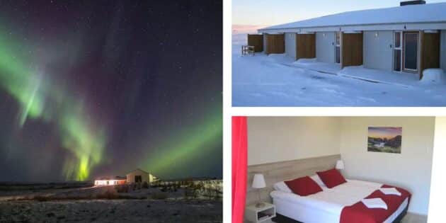 Airbnb Islande : aurores boréales depuis Sunset Guest House