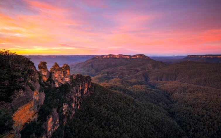 Australia New South Wales Three Sisters Blue Mountains