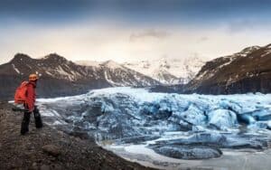 vue sur glacier islande et montagnes