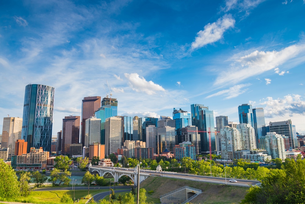 Ciel urbain de Calgary (Alberta), Canada