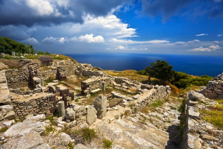 Site de Thera à Santorin