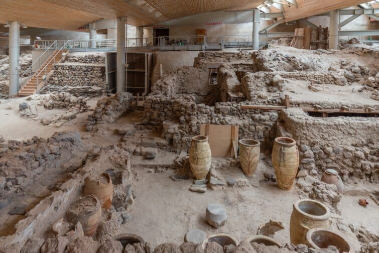 sites archeologiques cyclades akrotiri
