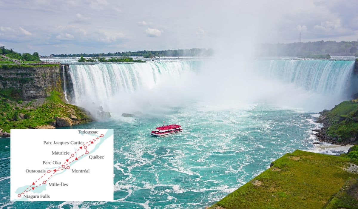 Québec en été jusqu’aux chutes du Niagara