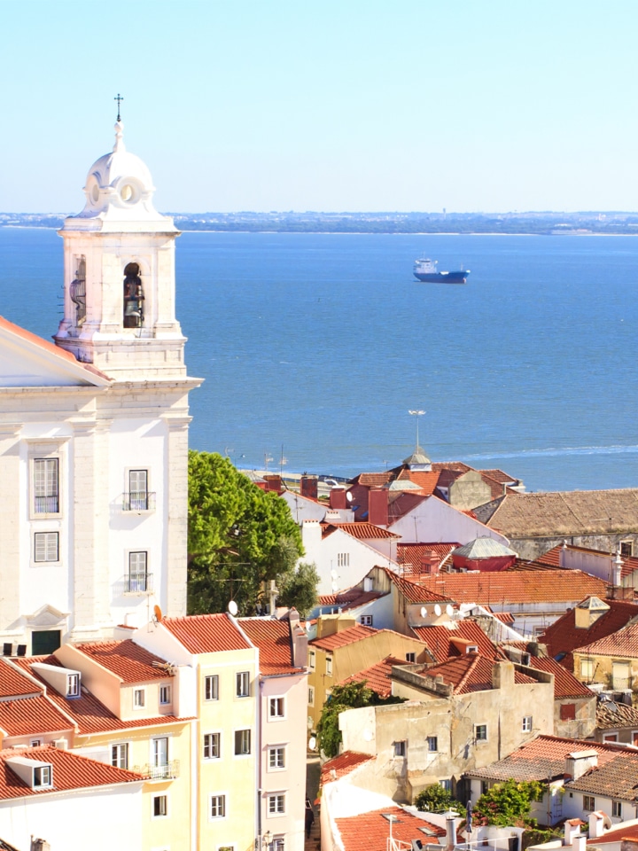 vue panoramique des toits de Lisbonne, Portugal