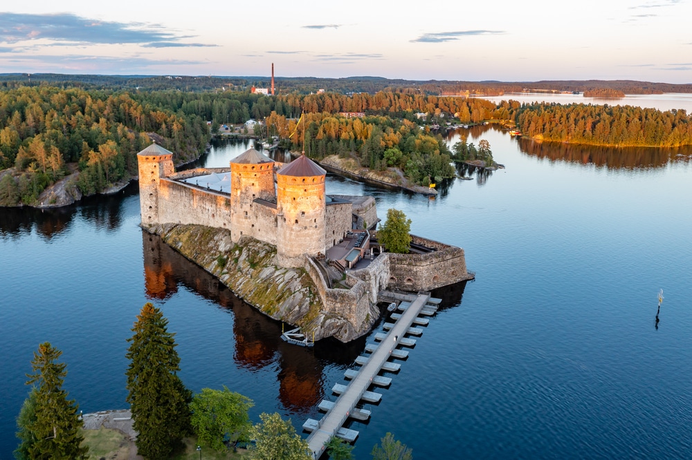 château médiéval d'Olavinlinna à Savonlinna, Finlande