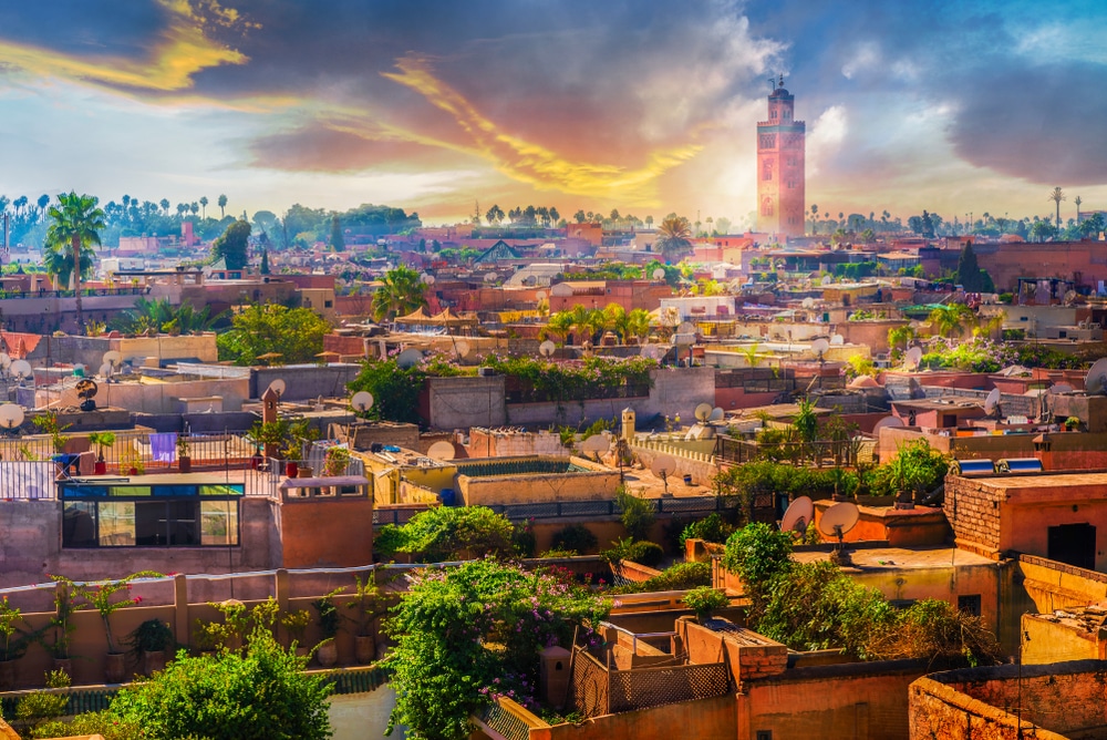 lieux emblematique marrakech vue sur la médina