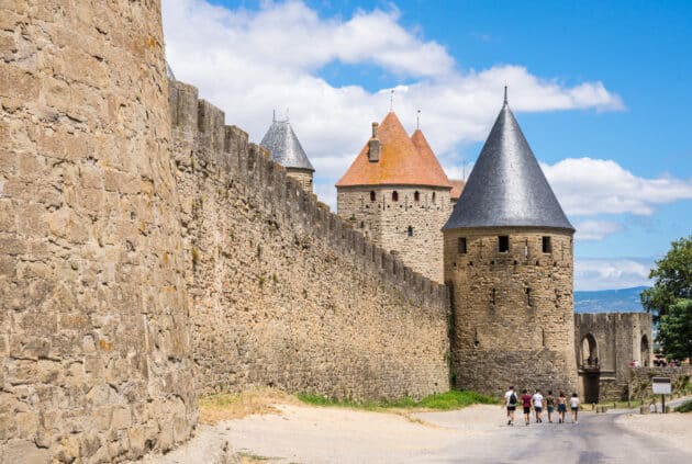 castle fortress of Carcassonne in the south of France