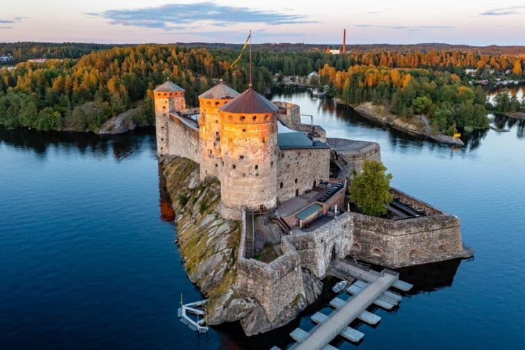 Château d'Olavinlinna en Finlande