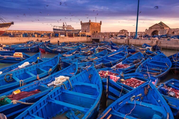 Bateaux de pêcheurs à Essaouira, Maroc