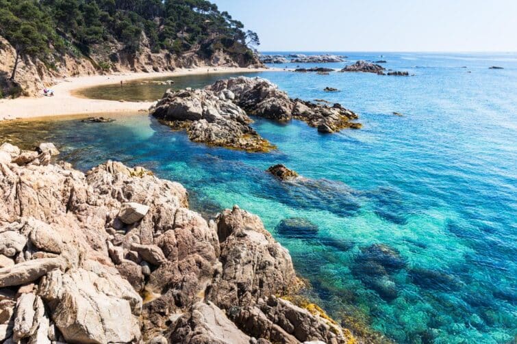 Cala Estreta, petit coin de côte de la Costa Brava, Catalogne, Espagne