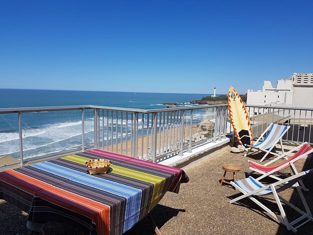 Airbnb face à l'océan à Biarritz