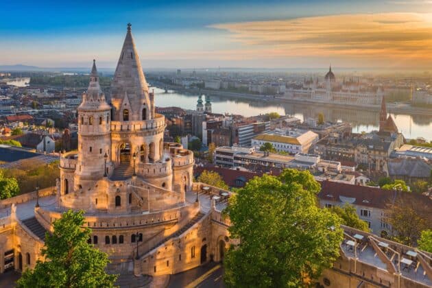 Budapest au lever du soleil, Hongrie