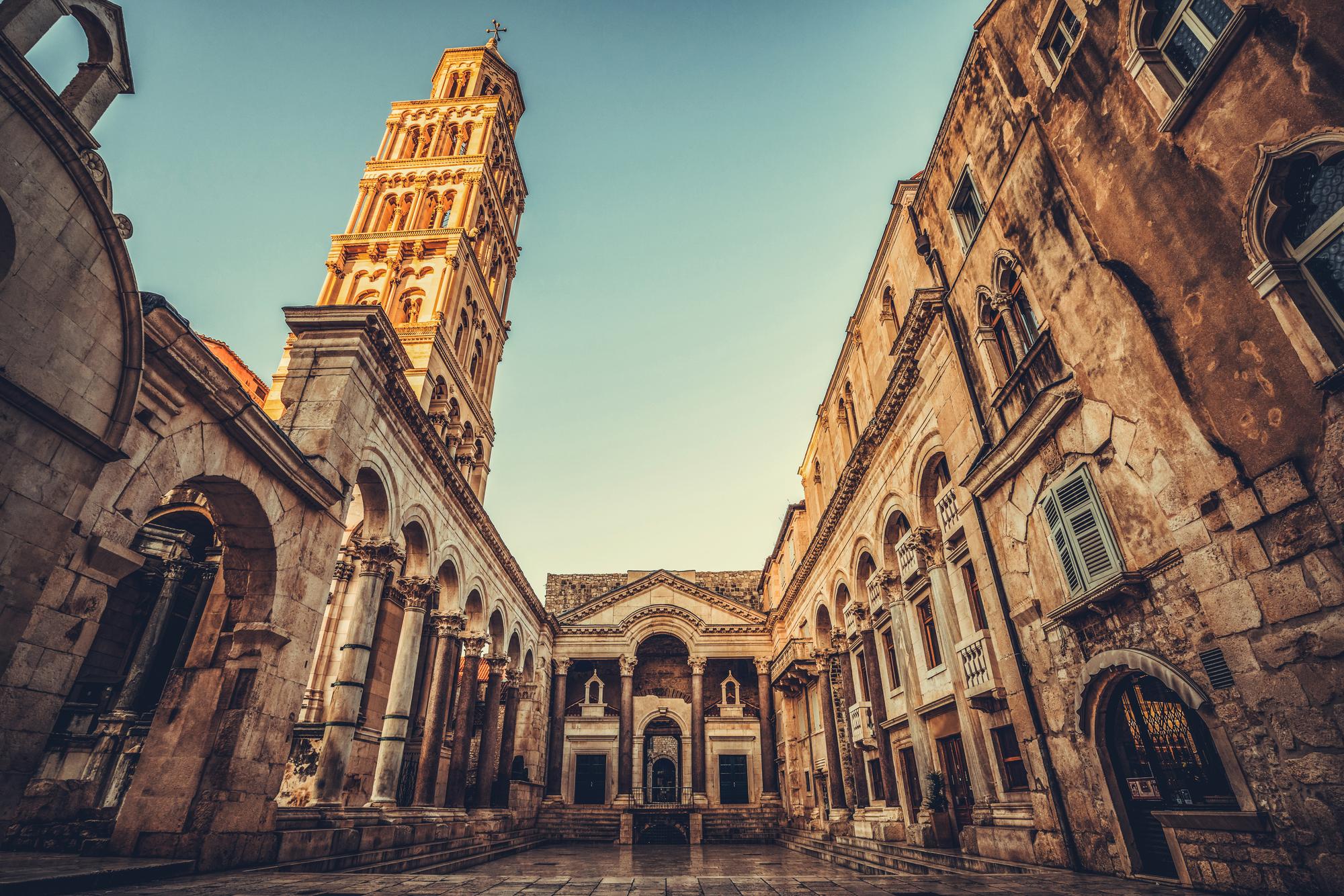 Le palais de Dioclétien à Split en Croatie