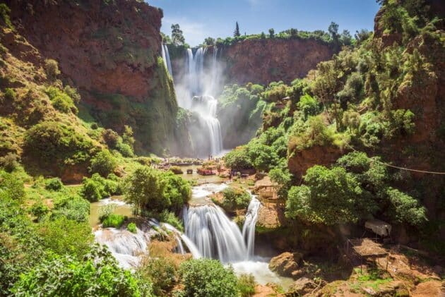 Les cascades d'Ouzoud dans le moyen Atlas