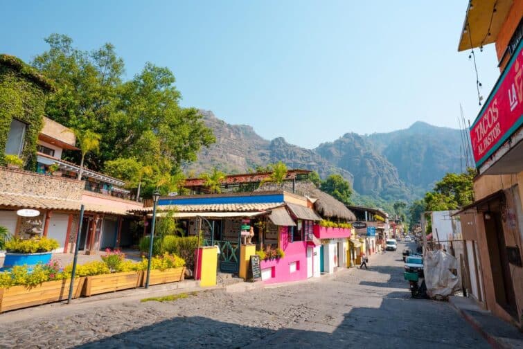 Village de Tepoztlán au Mexique