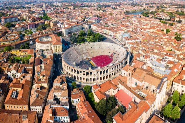 Vue aérienne Arène de Vérone