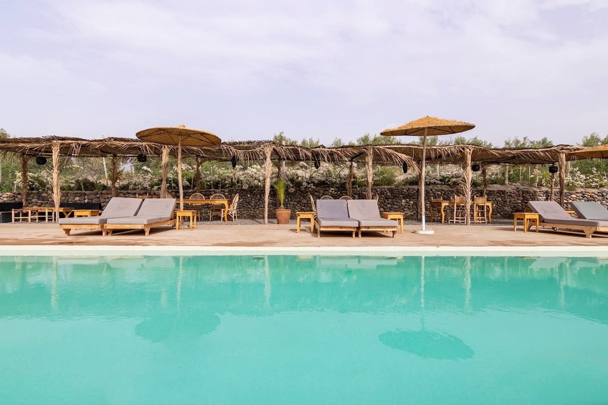Airbnb dans le désert d'Agafay avec piscine