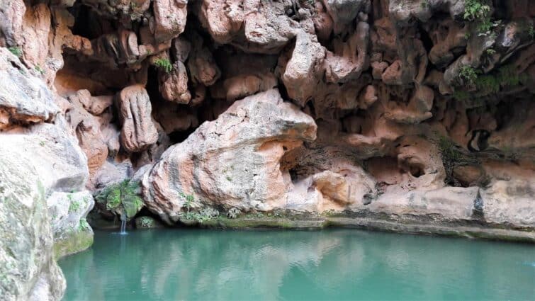 piscine naturelle au fond des cascades d'imouzzer ida outanane près d'agadir maroc