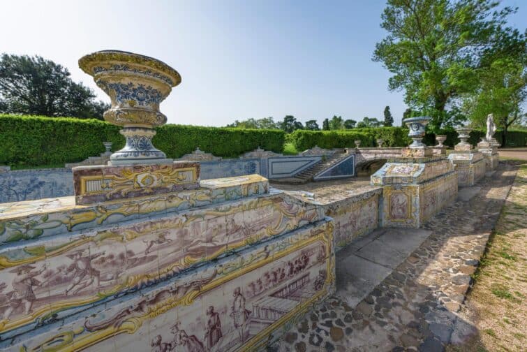Azulejos des jardins du palais national de Queluz, Portugal