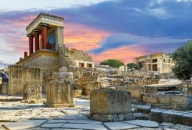 Le palais de Cnossos en Crète, Grèce