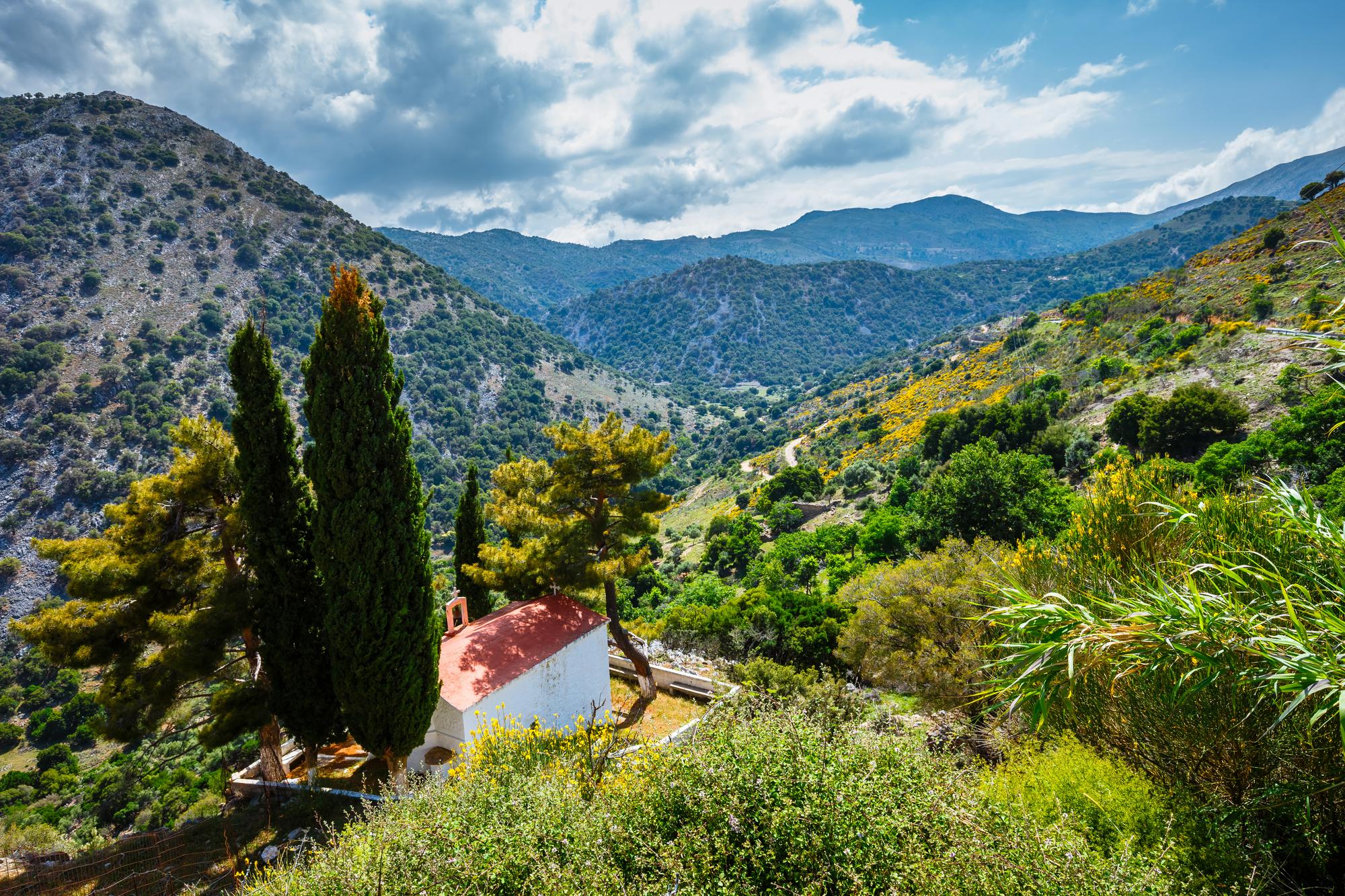 Le plateau du Lassíthi sur l'île de Crète, Grèce