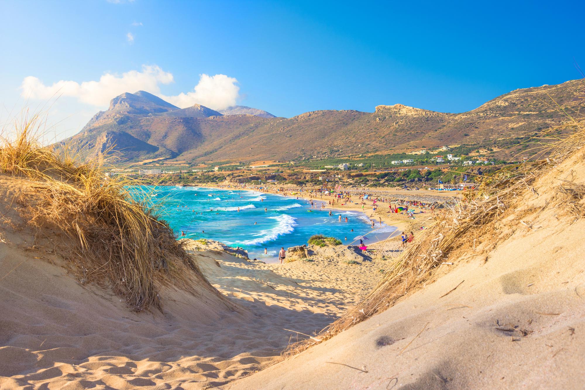 Plage de Falassarna en Crète