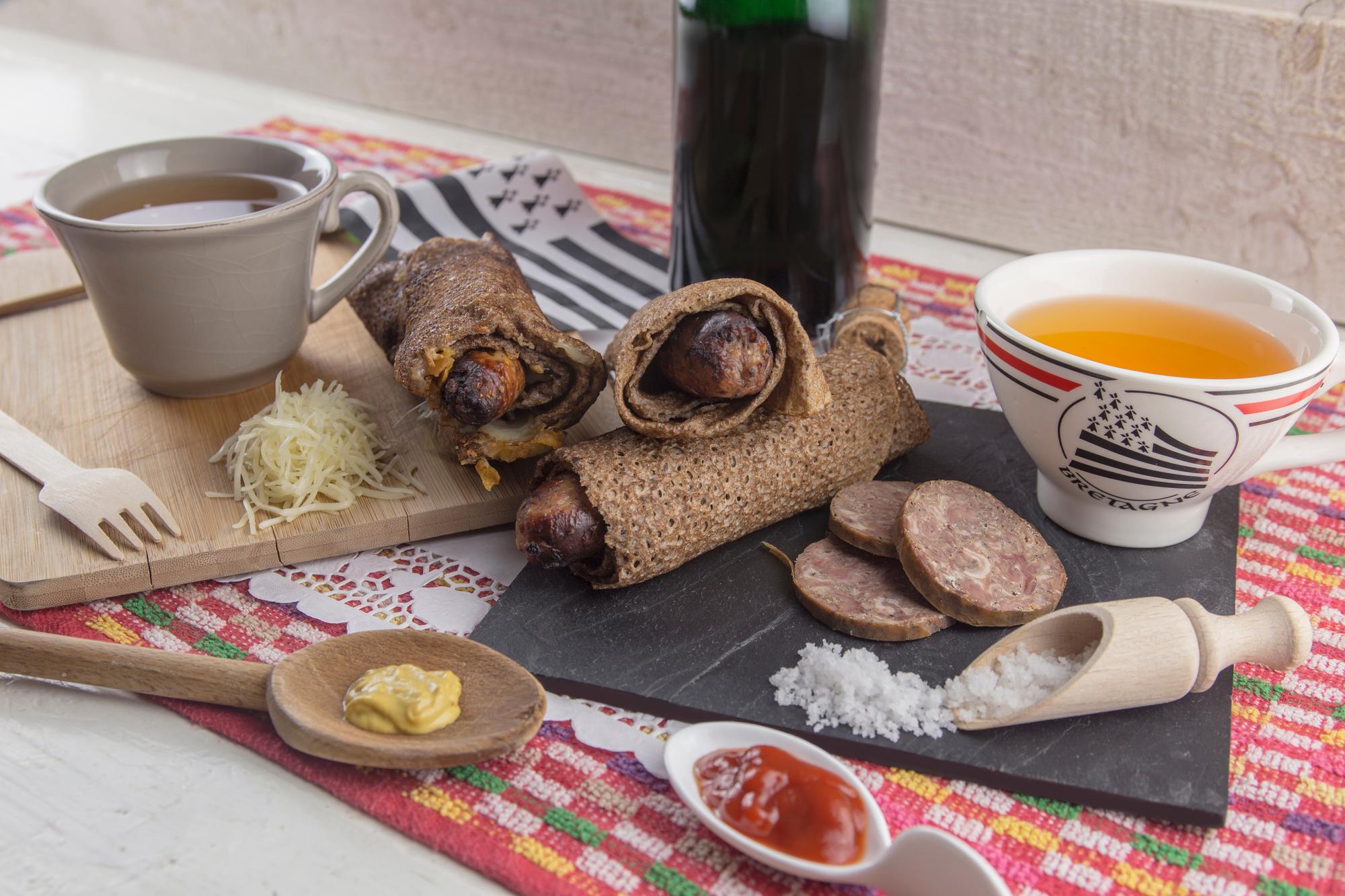Spécialité bretonne galette saucisse