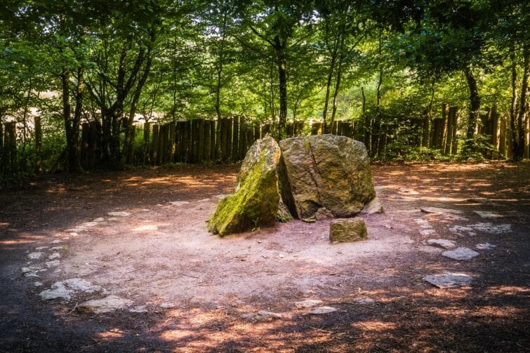 Tombeau de Merlin, forêt du site de Brocéliande, Bretagne