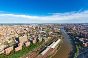 Vue aérienne du Bronx