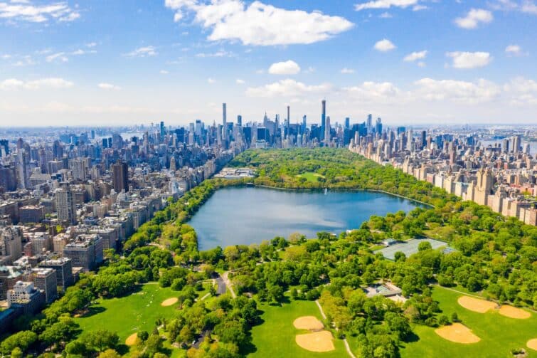 Vue aérienne sur Central Park à New York