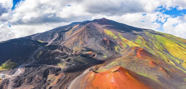Vue panoramique sur l'Etna, Sicile