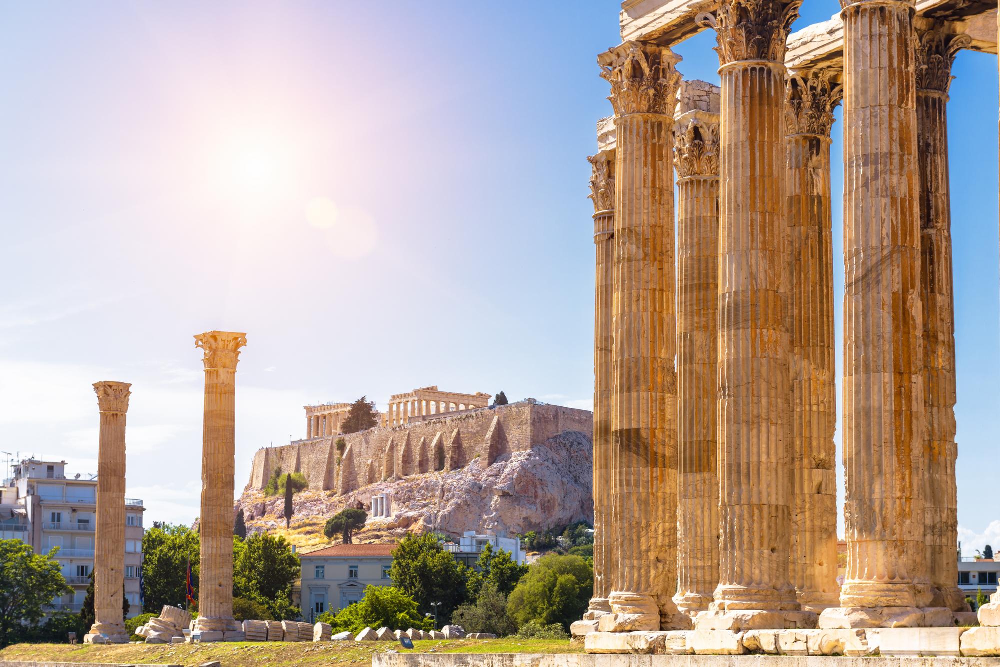 Vue sur l'Acropole d'Athènes