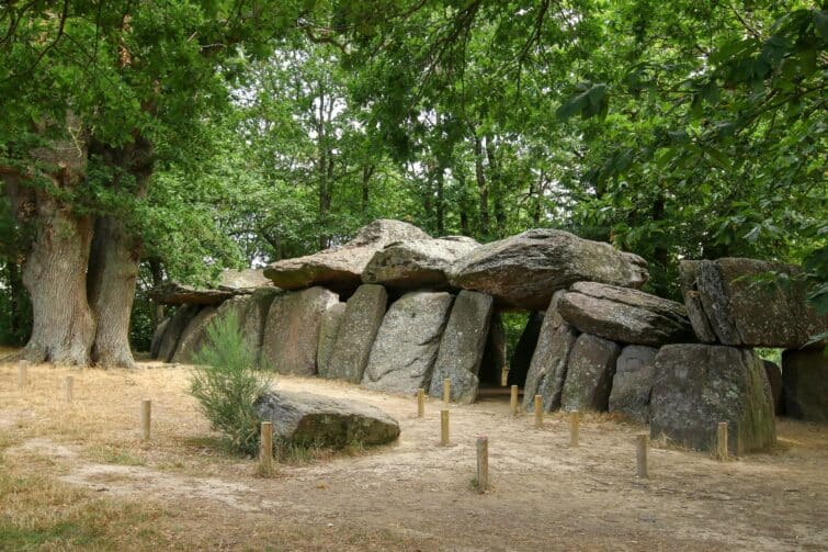 dolmen de la Roche-aux-Fées dans la forêt du Mesnil