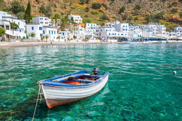 village Loutro du littoral en Crète