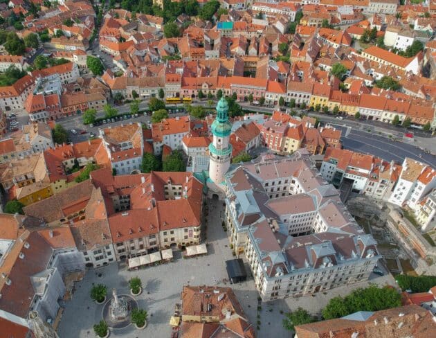 vue aérienne de Sopron