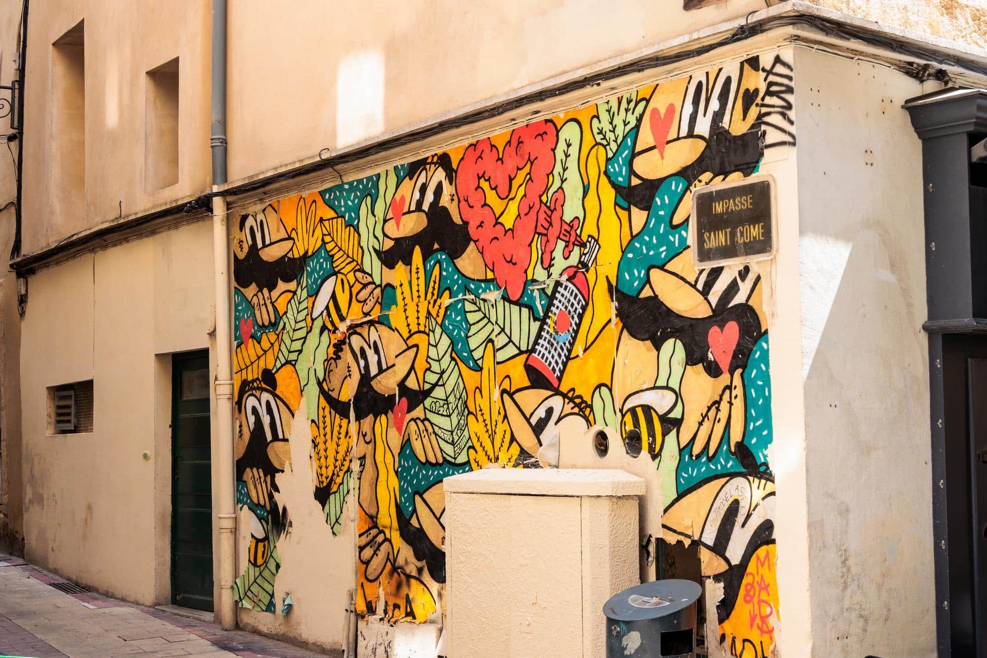 Graffiti dans le centre de Montpellier