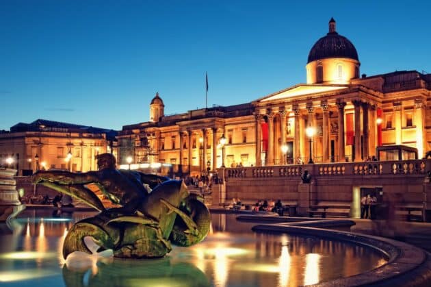 La National Gallery à Trafalgar Square, Londres