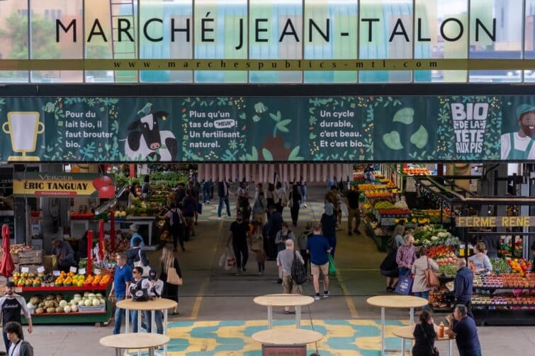 Le marché Jean-Talon de Montréal au Canada