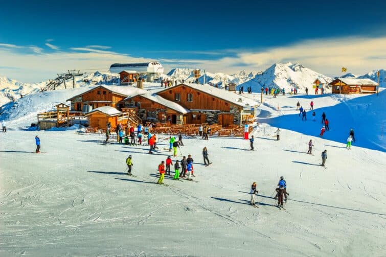 Les 3 Vallées, chalet et pistes de ski