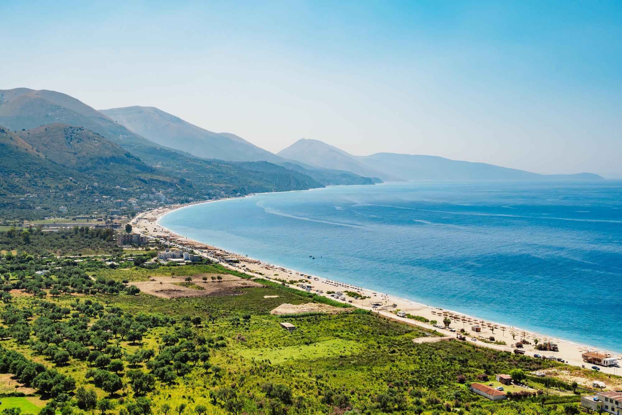 Plage de Borsh, Albanie