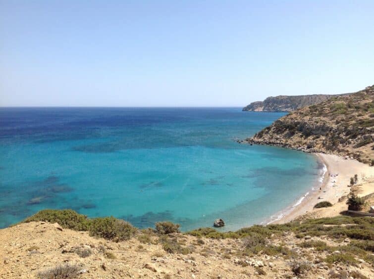 Plage de l'île de Gavdos au large de la Crète