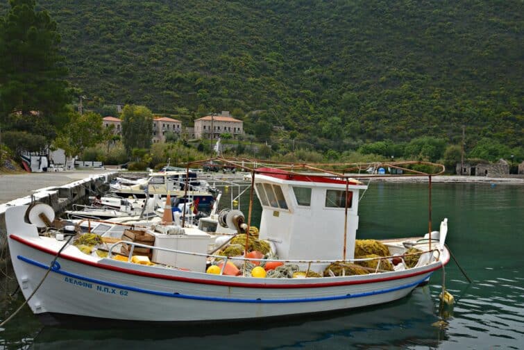 Port de pêche de Poulithra, Grèce