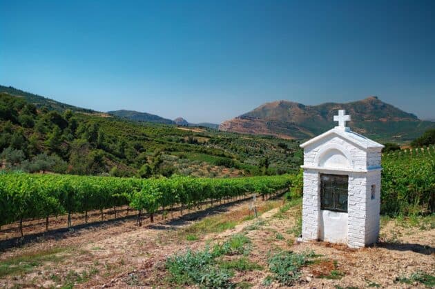 Sanctuaire dans les vignobles de Nemea, Grèce