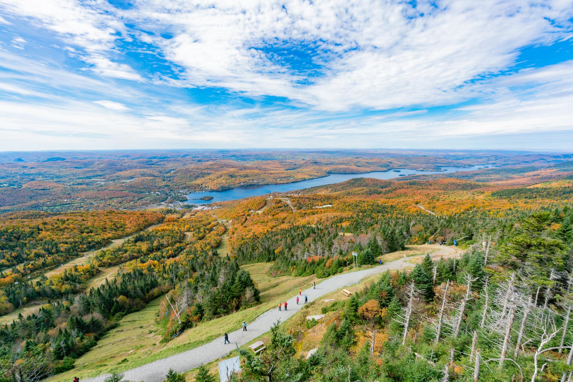 Vue aérienne du parc national du Mont-Tremblant