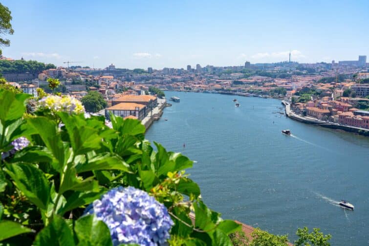 Vue sur le Douro depuis le Palacio de Cristal, Porto